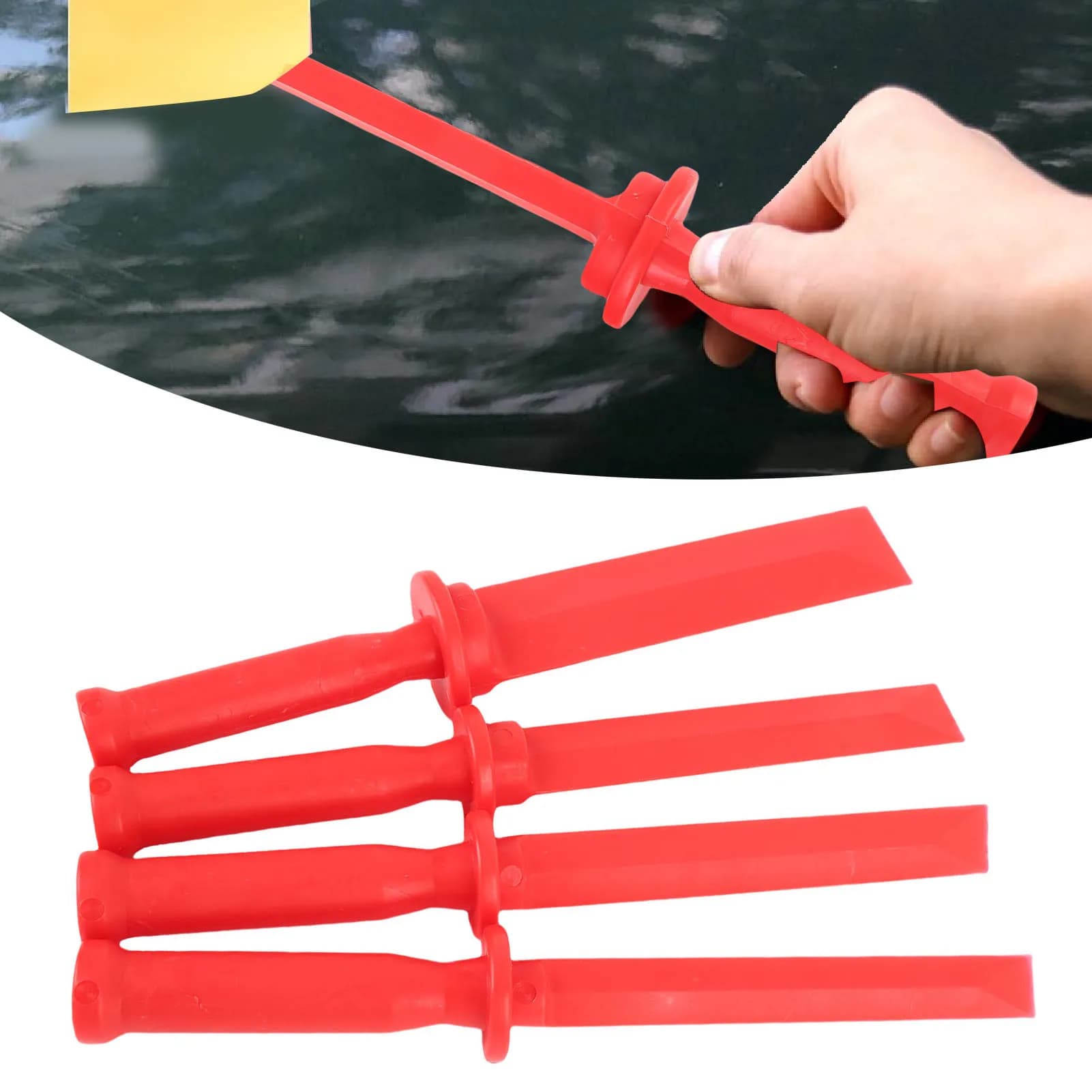 4 pezzi set di raschietti per scalpello in plastica non marmorizzati prevengono lo sciogge strumento di rimozione di sicurezza set di raschietti in plastica rossa raschietto per scalpello in plastica
