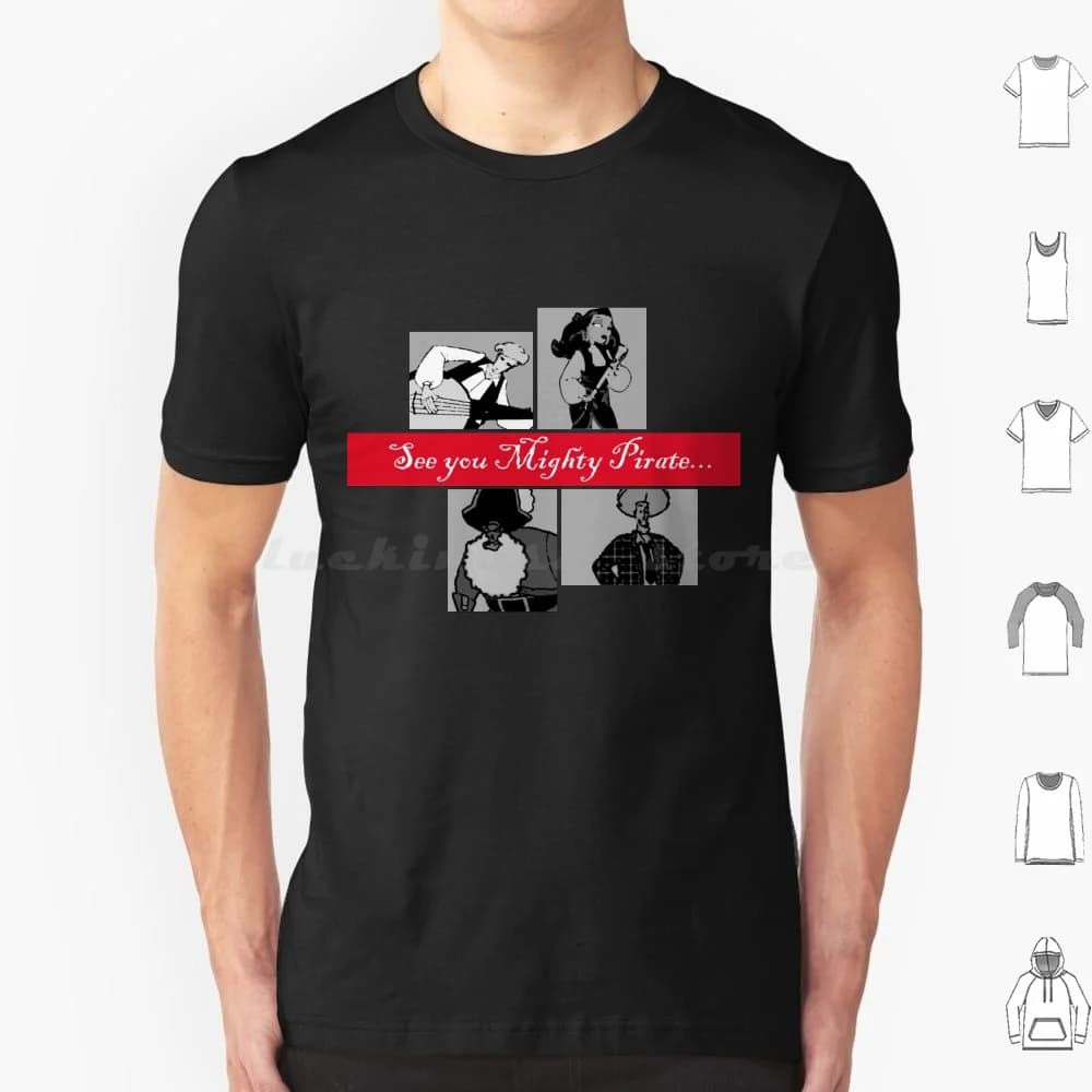 Vedi You Mighty Pirate... (Monkey Island X Cowboy Bebob)-Abbigliamento, gadget e maschere per il viso T Shirt Uomo Donna Bambini 6xl Il segreto