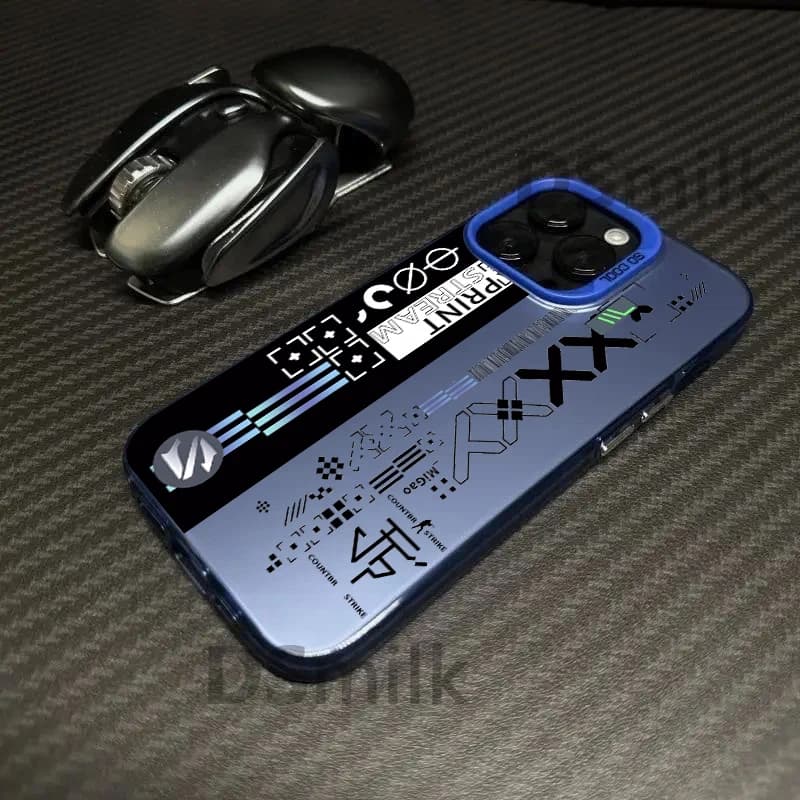 Custodia per telefono Game GO per iPhone 16 15 14 13 Pro 12 11 Pro Xs X XR Max 8 7 SE Custodie rigide in TPU laser Cover posteriore-H399P1