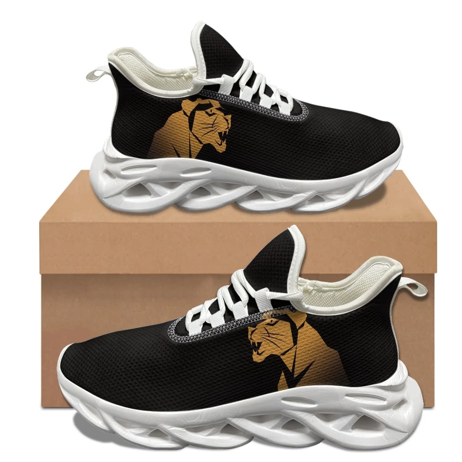 XIXIRIMIDO Leopard Running Shoes Women's Lightweight Sneakers Men Commuter Shoe Comfortable Breathable Soft Flexible Sole 35-48