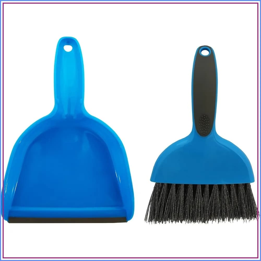 Mini Dustpan & Brush Set for Small Pet Cage Cleaning - Guinea Pigs, Hamsters, Rabbits, Hedgehogs, Cats, Reptiles