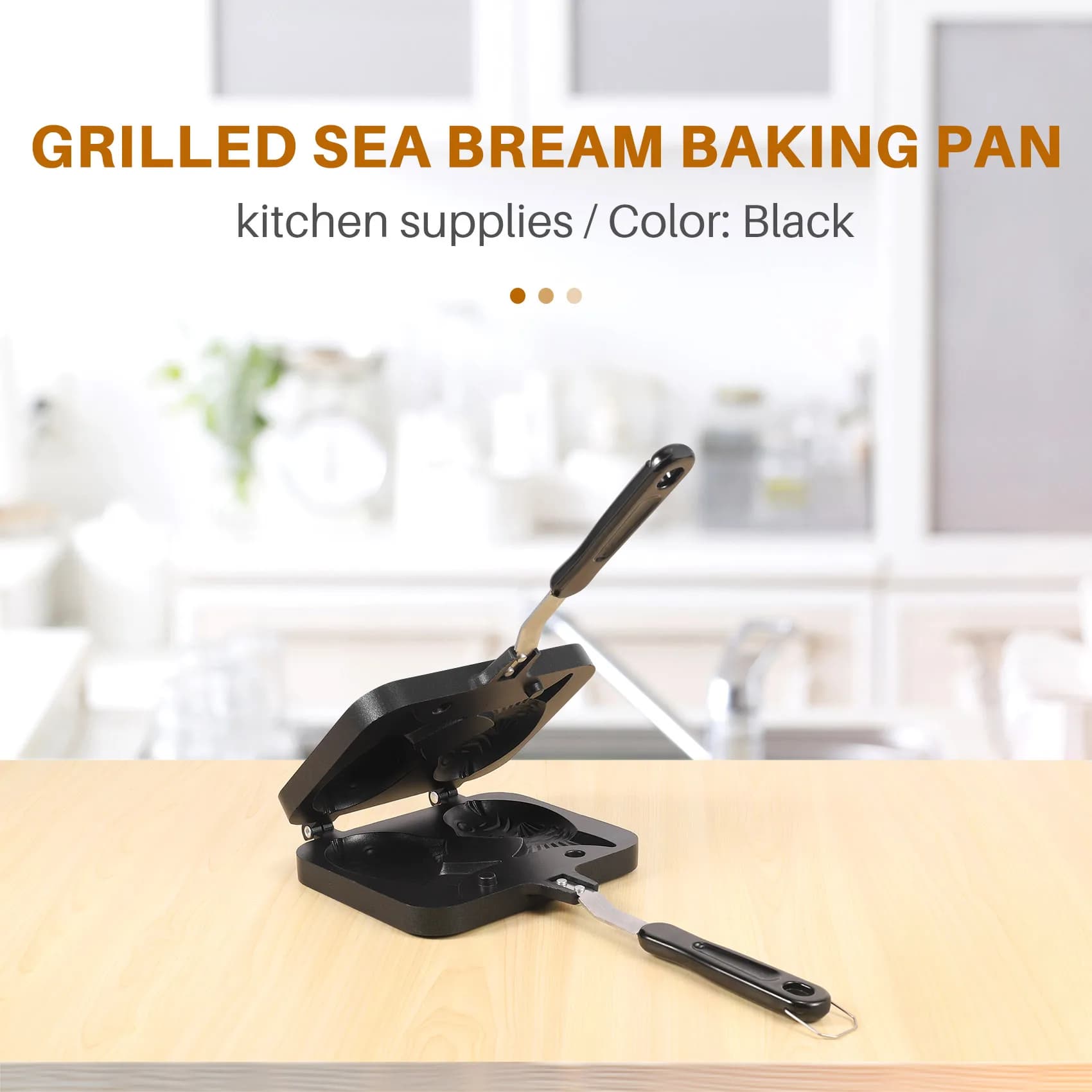 (HOPE) Piastra per Taiyaki a Forma di Doppia Pesce, per Waffle e Dolci Caldi, Padella Giapponese per Pancake Doppia