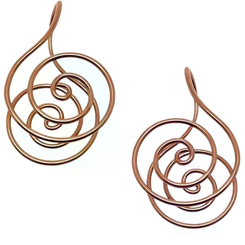 Anello di palma in rame regolabile Anello portatile fatto a mano a spirale di energia Reiki Accessori per gioielli Polsino in rame