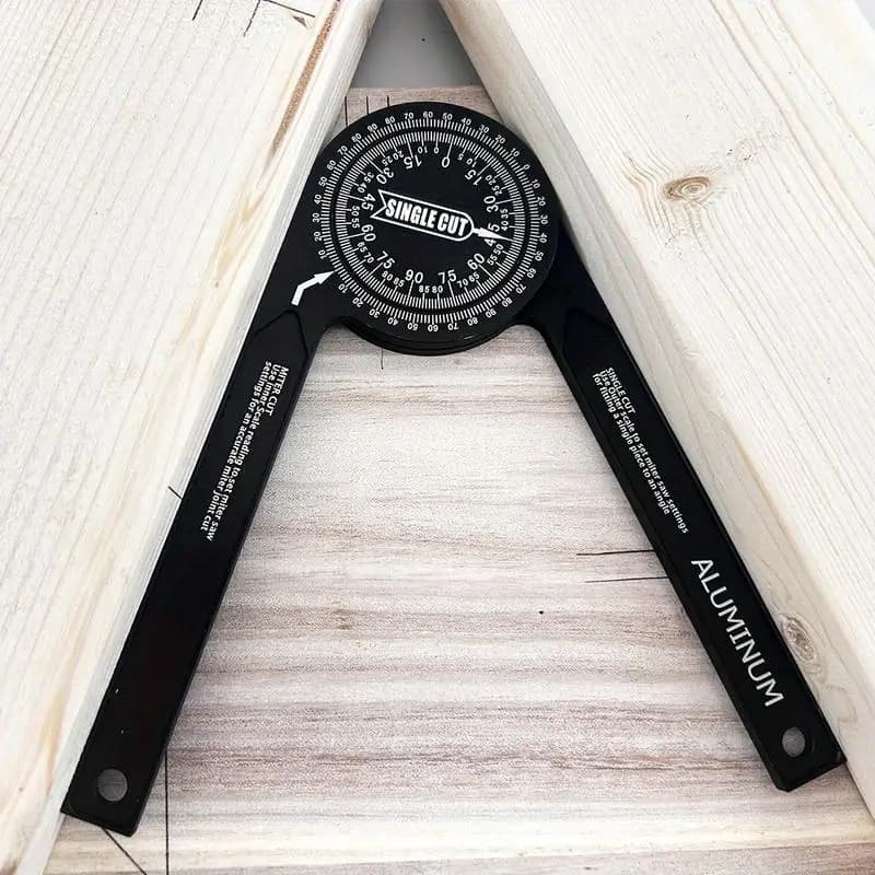 1Pc Professional Miter Saw Protractor 7 Inch Angle Finder Precision Laser Engraved Scales Gauge Corner Woodworking