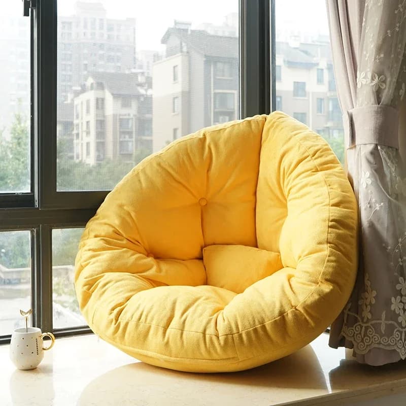 Floor Cushion with Back Support Thickened Meditation Pillow Lazy Sofa Floor Chair Bedroom Bean Bag Sofa