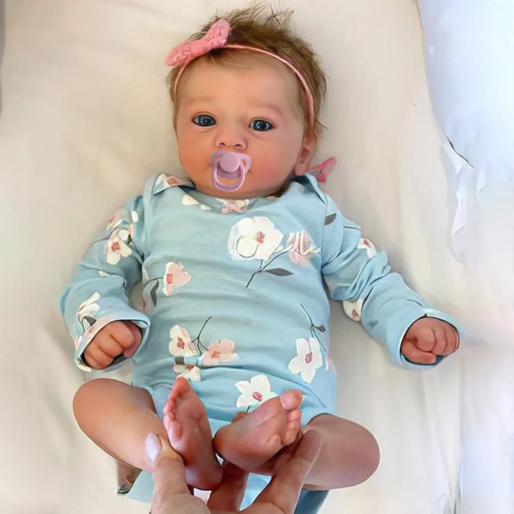 18 pollici già finito bambola rinata Felicia adorabile ragazza bambola realistica 3D tonalità della pelle vene bambola regalo con accessori per bambole