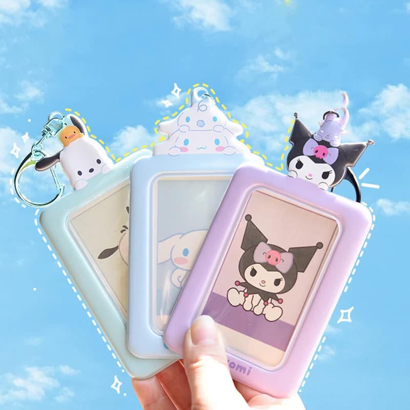 Porta Fotocard Sanrio Hello Kitty Kuromi My Melody, Album Fotografico con Custodie, Articoli di Cancelleria per Studenti, Porta Carte con Portachiavi