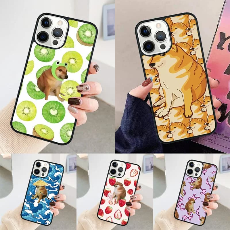 Cover Cheems Doge per Apple iPhone 17 Air Pro Max Plus, Coque per iPhone 17 Air 14 15 16 13 12 Max