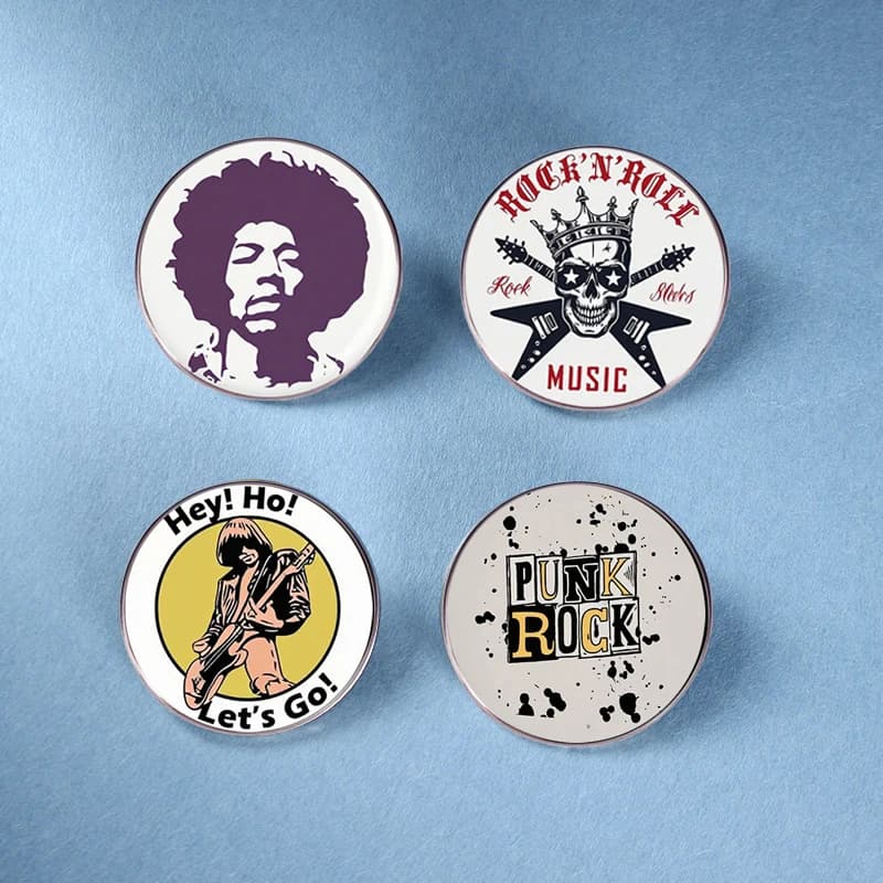 Pop Fashion Rock Band Spilla in lega Cantante Musica Punk Distintivo in metallo Gioielli rock Pin Accessori Regalo all'ingrosso