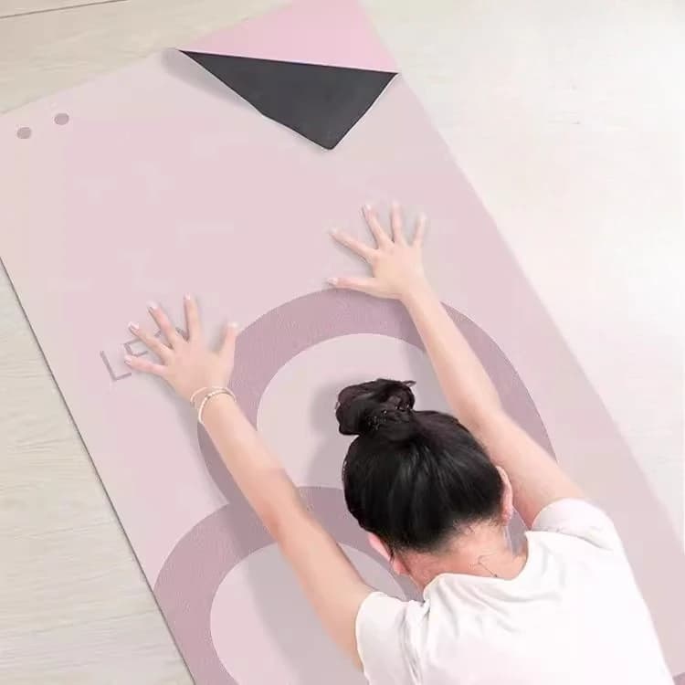 1.5 mm Suede Rubber Yoga Mat Towel - Cover for ultra-thin anti-slip exercises that absorb sweat, foldable portable yoga cover