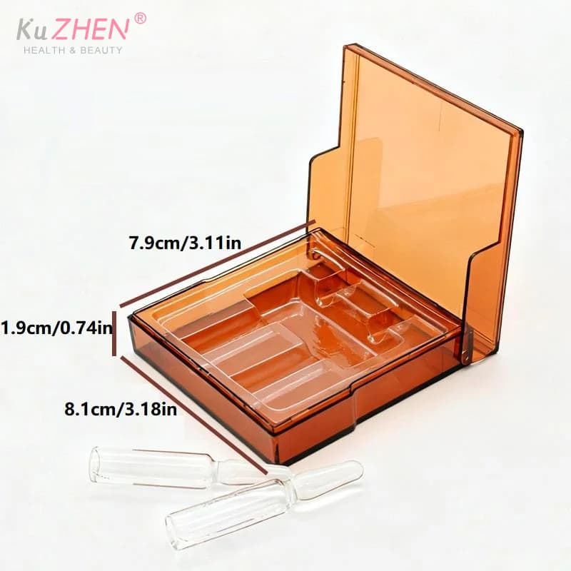 Vial Storage Box 1ml 2ml 5ml Lightproof Medical Holder Portable Secure Organizer for Vaccine Essential Oils