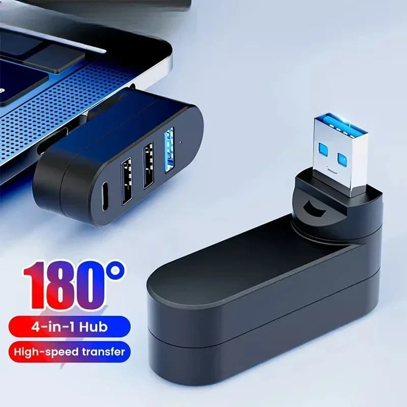 180 USB 3.0 2.0 Hub Multi Ports Type C High Speed Data Transfer U Disk Splitter Adapter for MacBook laptop flash drive