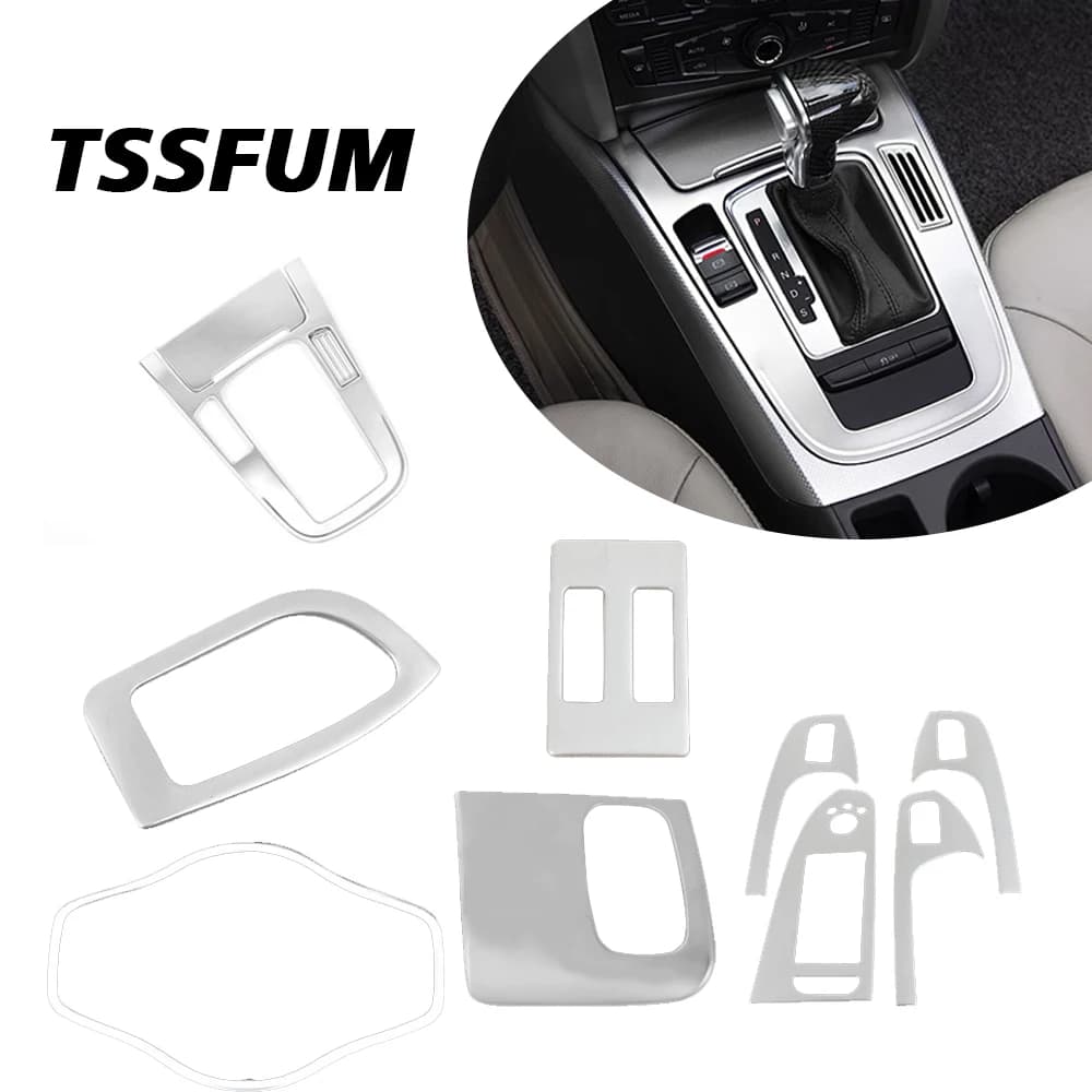 Per Audi A4 8K B8 A5 8F 2009-2016 Adesivo per interni auto in acciaio inossidabile, copertura del pannello del cambio, accessori decorativi per interni.