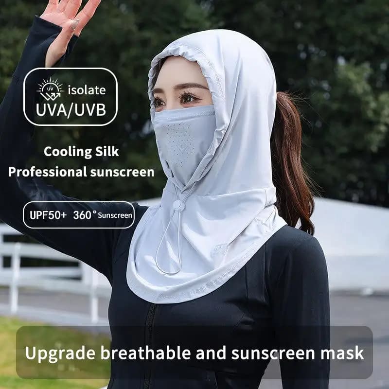 New Anti-UV Sun Hat in Fashion Ice Silk, Adjustable and Breathable, with Scarf, Fast drying, for Open Sports