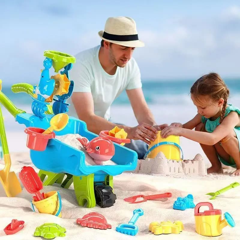 Nuovo carrello per giochi d'acqua da spiaggia, bulldozer, giocattoli da esterno per bambini, giochi d'acqua da spiaggia, giochi da spiaggia all'aperto