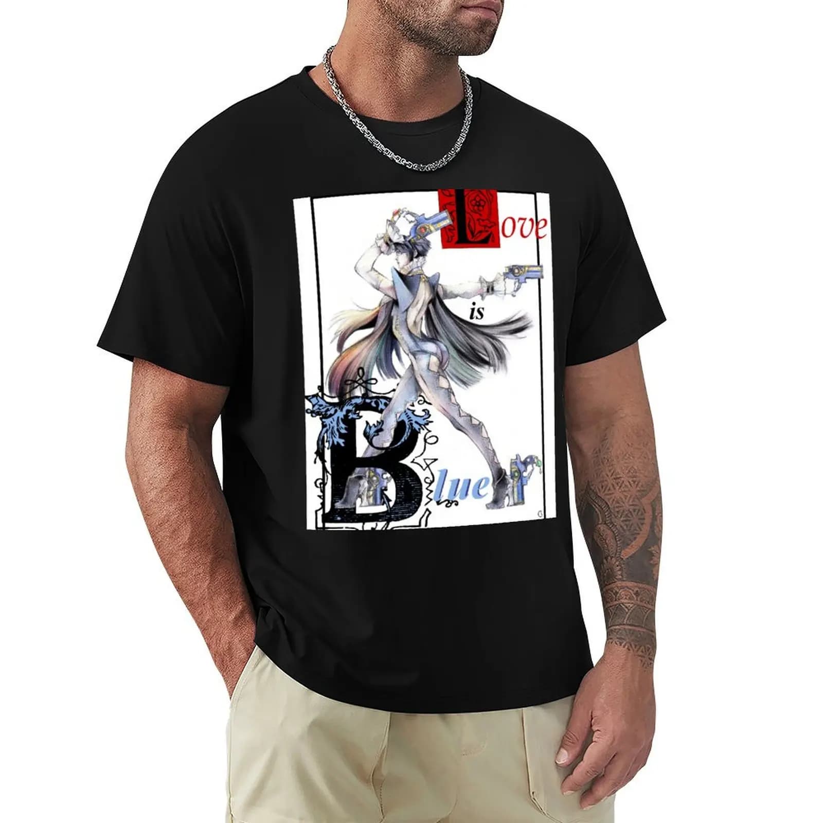 Bayonetta Love is Blue T-shirt T-shirt sportiva estiva ad asciugatura rapida