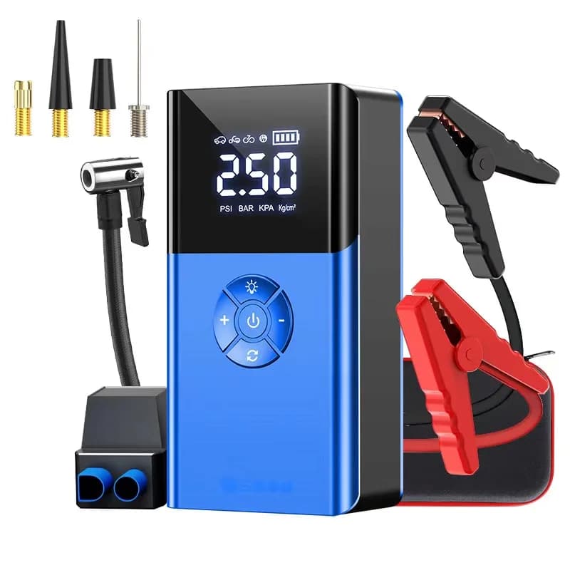 Avviatore portatile per auto da 12 V Nuovo strumento di emergenza con condensatore Accumulatori e caricabatterie di riserva Pompa a batteria Compressore d'aria Booster