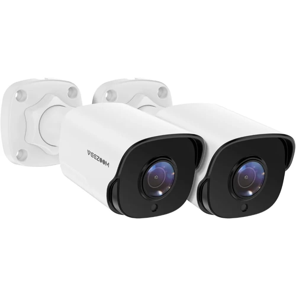 poe camera (pack of 2), 5mp ip camera outdoor, supports up to 256gb sd card, ai human detection poe security cameras, with 59ft