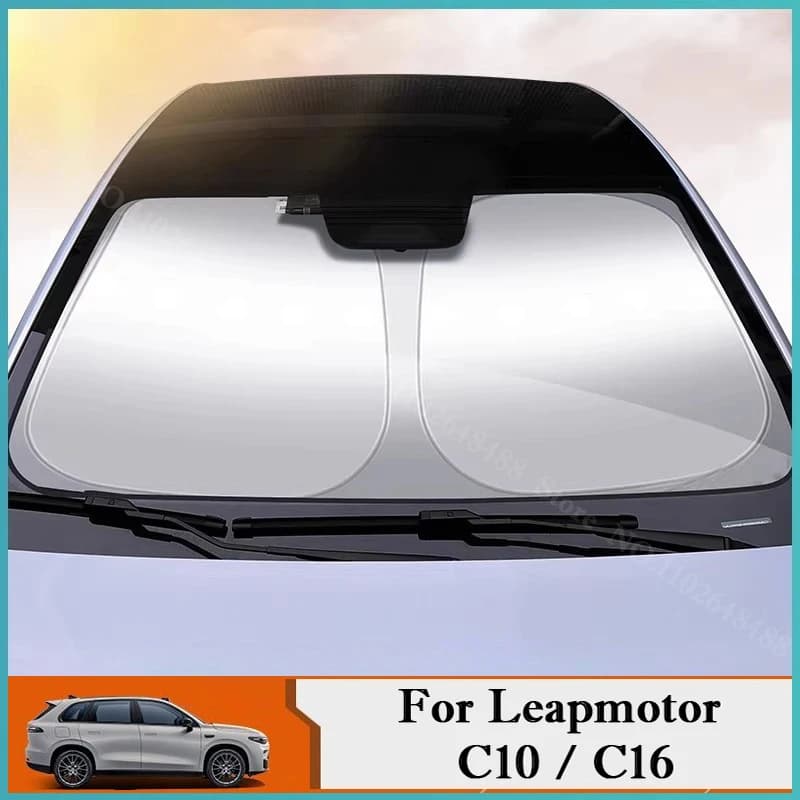 Parasole per Parabrezza Auto per Leapmotor C10 C16, Protezione Invernale da Neve e Gelo, Blocco UV Estivo, Accessori Auto Pieghevoli