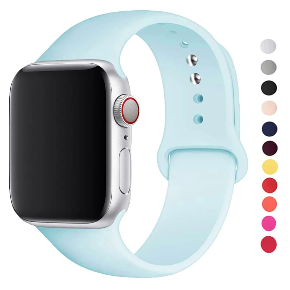 Silicone bracelet for Apple Watch 45mm Ultra 2 49mm 44mm 41/38/42mm sports bracelet iwatch series 10 9 8 7 6 5 SE