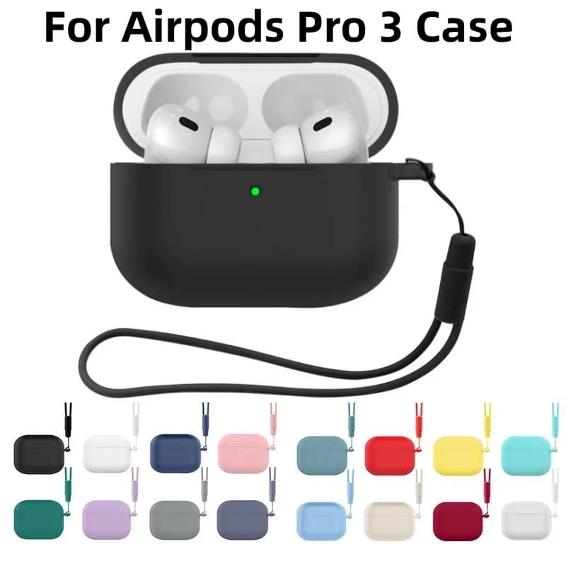 for Apple AirPods Pro 3 Soft Silicone Protective Case for AirPods Pro Third Generation Case (2025) Cleaning Kits and Cord