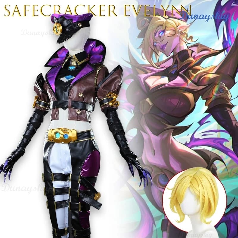 Tanjong Safecracker Evelynn Women's Cosplay Costume Anime Outfit Suit Cosplay Costume Anime Halloween sexy costumes woman