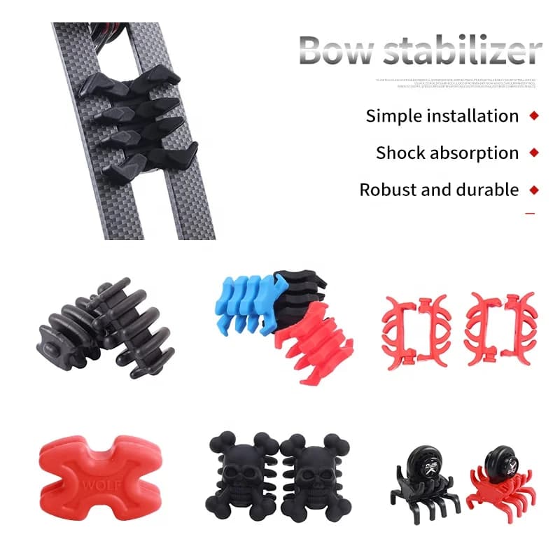 Compound Bow Limb Stabilizer Protective Archery Rubber Dampener Hunting Composite Bow and Arrow Equipment Adjustable Accessories