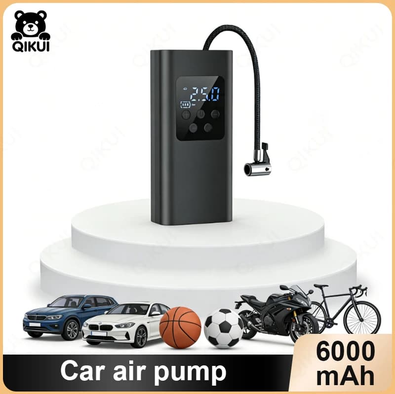 Compressore d'Aria Portatile 12V per Auto, Alimentatore di Emergenza, Avviatore di Emergenza per Auto, Moto, Bici Elettriche, SUV, Camion