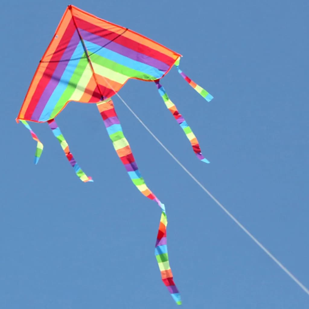 Easy Fly Colorful Rainbow Kite Outdoor Fun Sports Beach Kids Children Buitenspeelgoed Cometas De Viento Outdoor Toys Kites