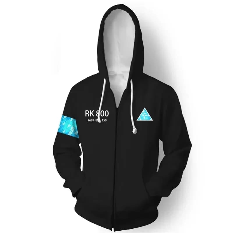 2026 Game Hoodies Sweatshirts Detroit Cosplay Costumes Uniform Adult Jacket Coat RK800 Men Halloween Carnival Party Clothe SY79E