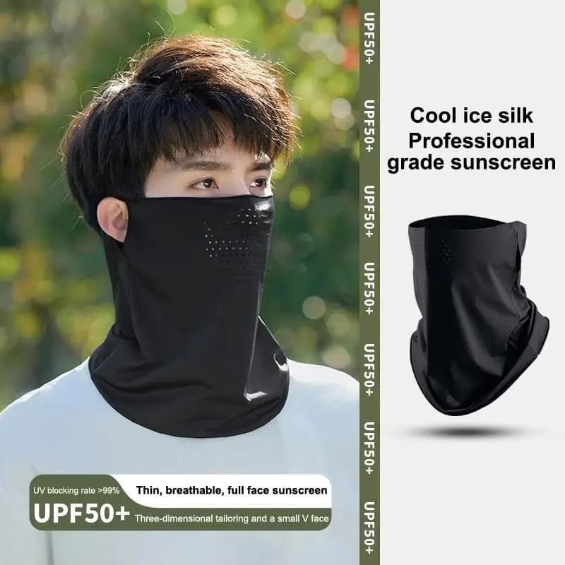Ice Silk Face Cover UV Protection Breathable Anti-UV Skin-friendly Neck Wrap Cycling Outdoor Accessory