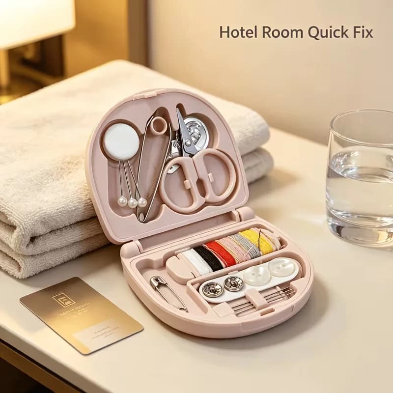Sewing Kit, Needle & Thread Kit, Travel Sewing Kit for Emergency Repairs, Hand Sewing Tools with Needle Threader, Household Mend
