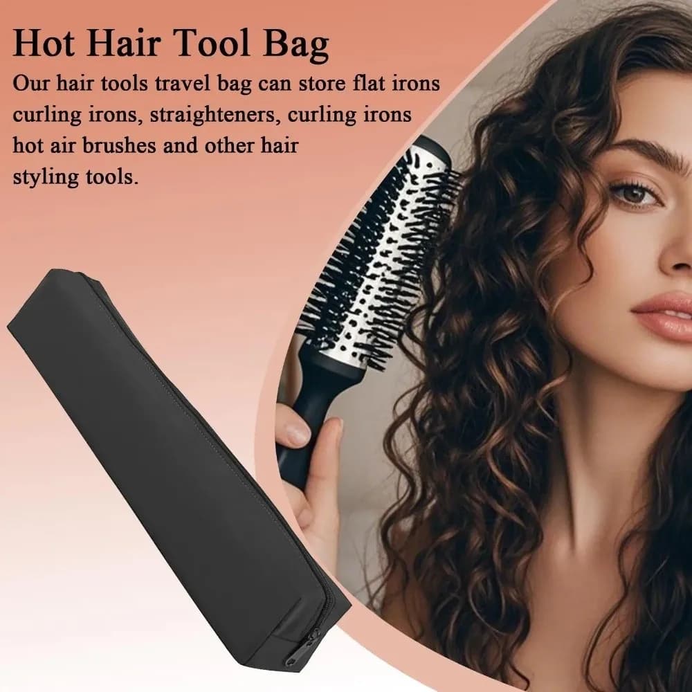 Heat Resistant Curling Iron Bag Dustproof Portable Travel Hair Styling Case Large Capacity Waterproof Straightener Storage Pouch
