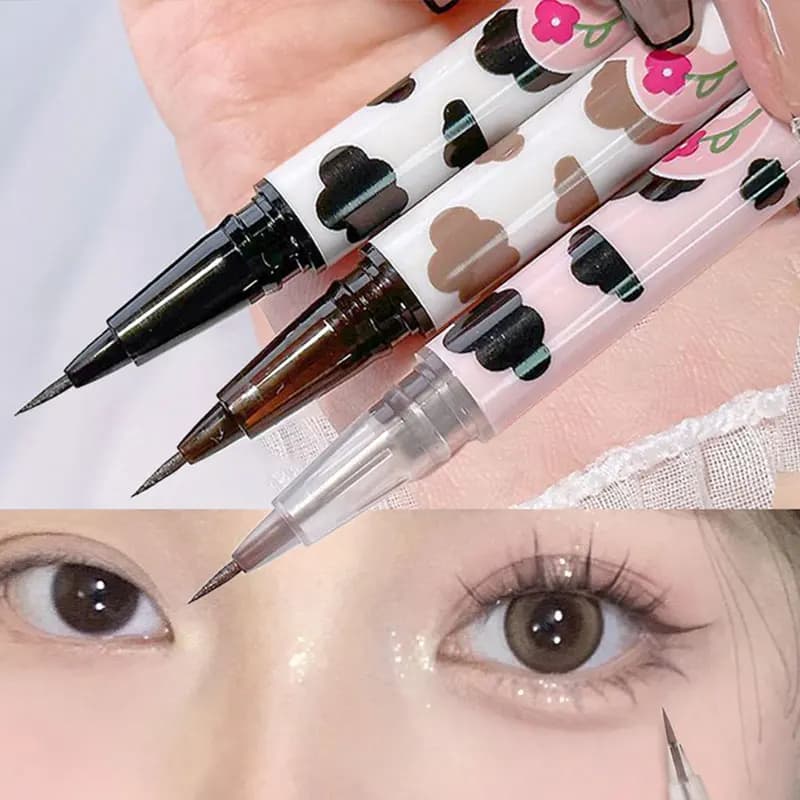 1pc Brown Waisted Silk Basin Eyeliner Liquid Raincoat Large Eyeliner Clear Drying Eyes Quick Drying Cosmetic Women Beauty Tools 3 Colors