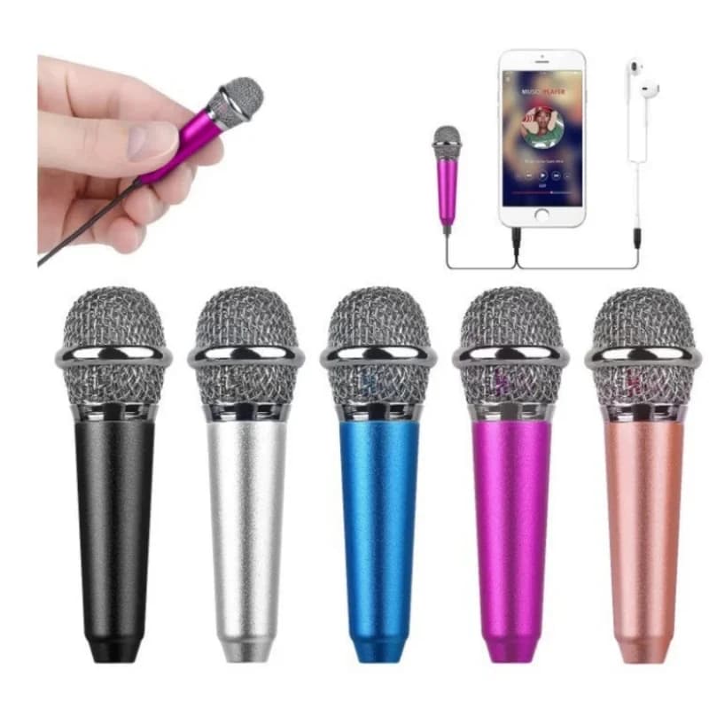 1-2pcs Handheld Mic Portable Mini 3.5mm Stereo Studio Speech Mic Audio Microphone For the Smart mobile Phone Desktop Accessories