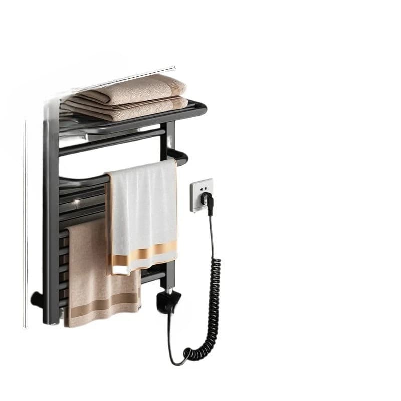 Portasciugamani elettrico in cenere con pistola, senza perforazione, bagno, bagno, bagno, riscaldamento, asciugatura a temperatura costante