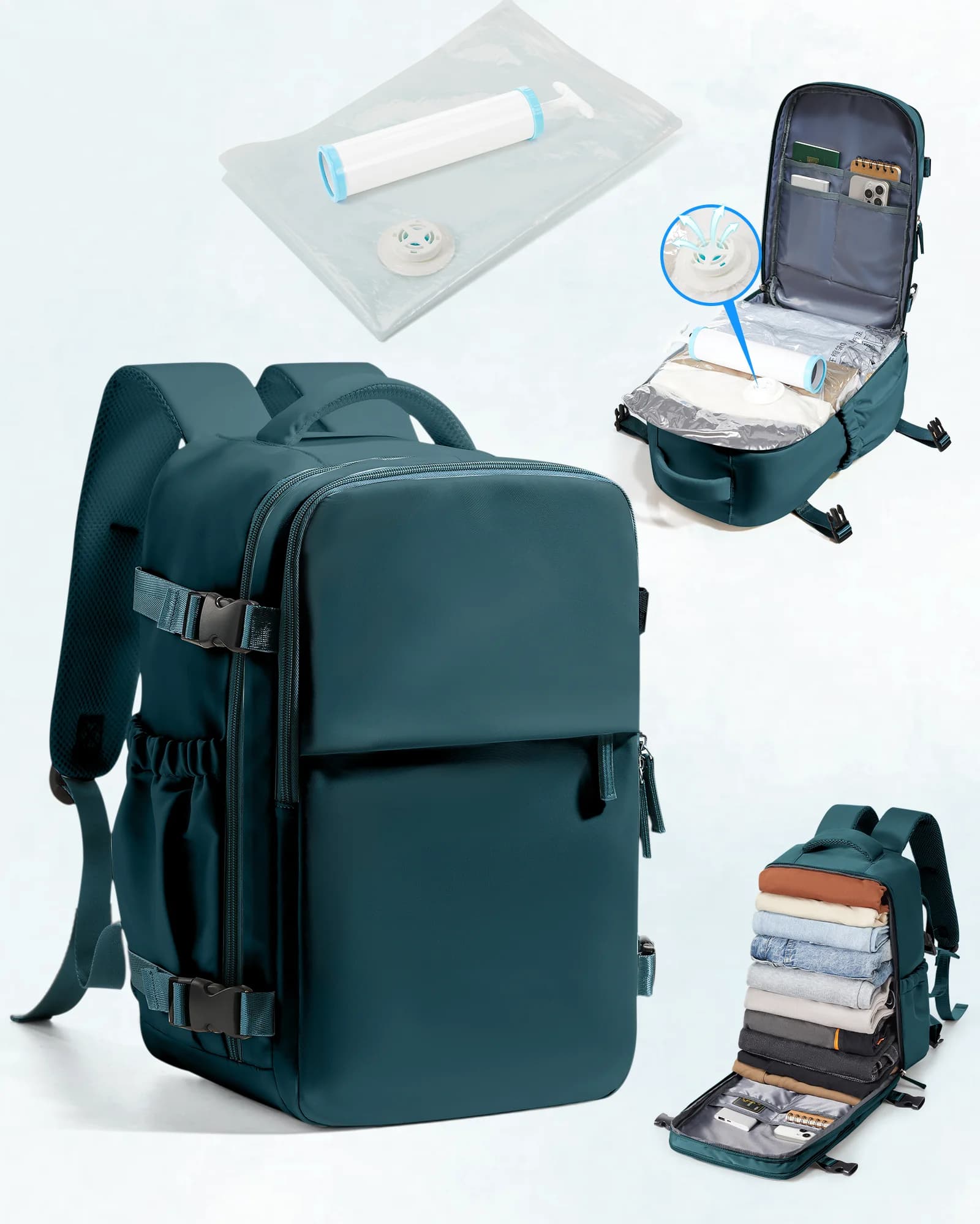 Zaino aeronautico Wizzair 40x30x20 Borse portaoggetti sottovuoto con zaino da viaggio per uomo donna, zaino per notebook Ryanair per lavoro