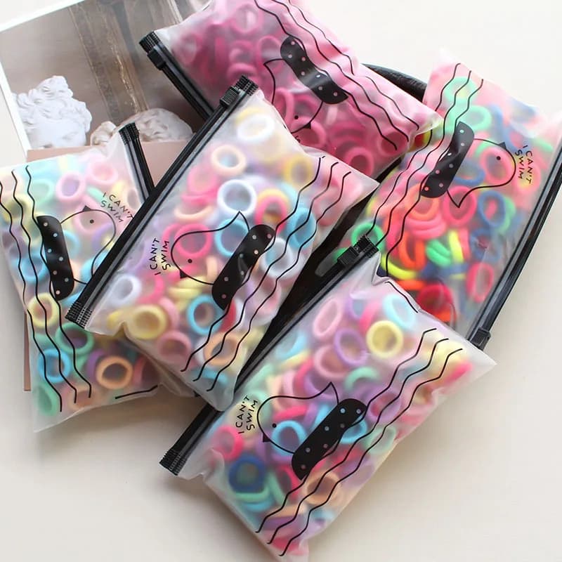 300pcs Mini Baby Hair Scrunchies Soft No Pull Elastic Ties for Toddler Girls High Stretch Small Ropes Kids Daily Accessories