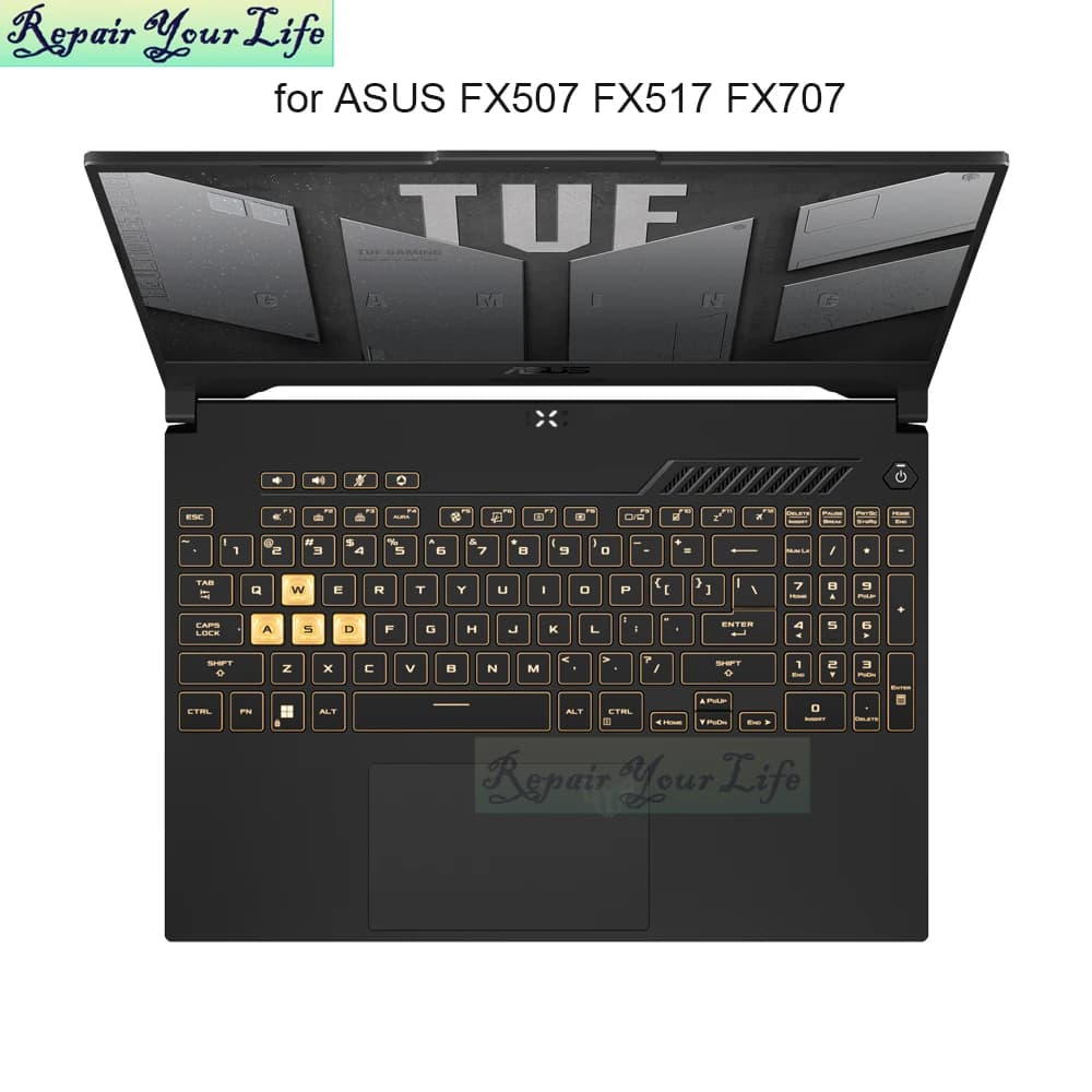 Cover per tastiera per Notebook per ASUS TUF Gaming F15 FX507 FX517 F17 FX707 A15 FA507 A17 FA707 2022 TPU Cover per tastiere per laptop trasparente