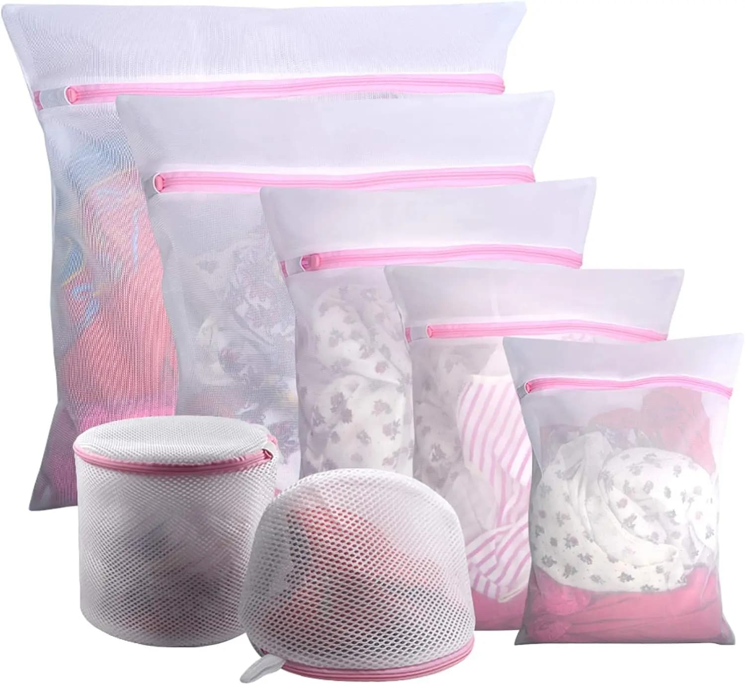 Set of 7 Delicate Bucato Network Bags, Bras and Travels - Durable Protection with Anti-rust Hinges
