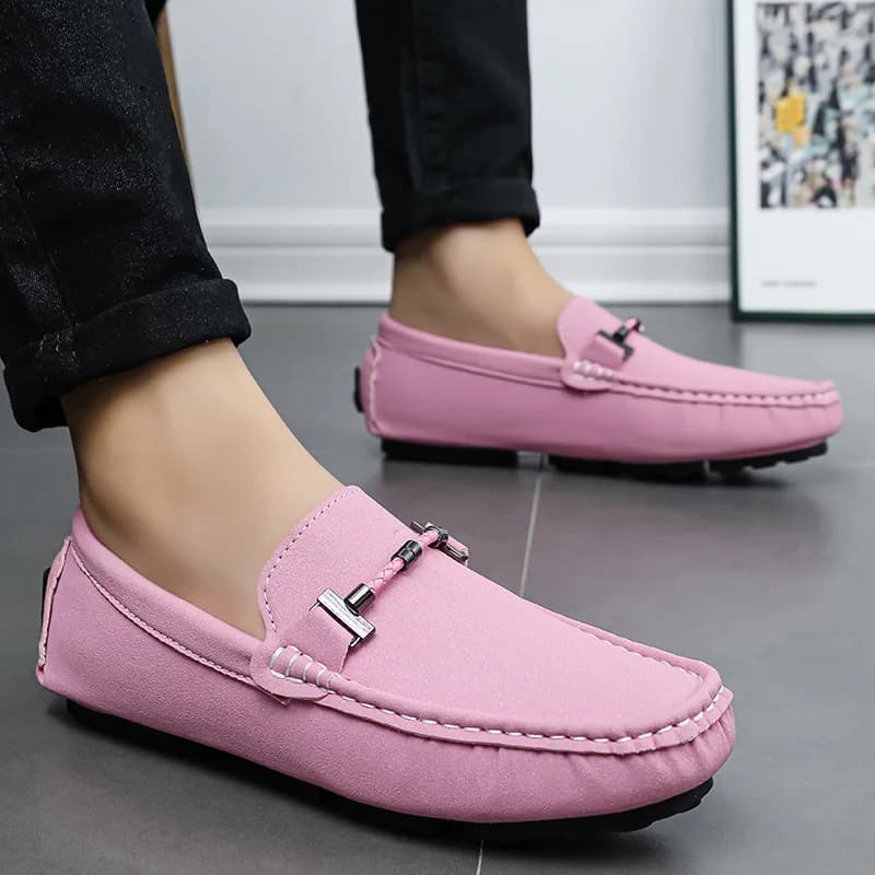 Mocassini Casual da Uomo in Pelle PU, Scarpe Formali in Pelle, Stile Classico Slip-on, Calzature Maschili in Pelle