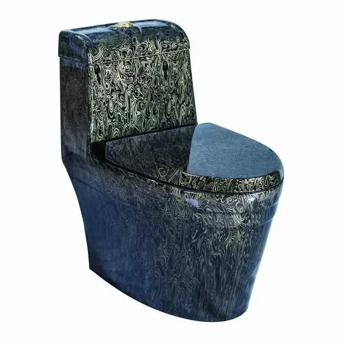 Factory Direct 2026 Boutique high-end wood grain, marble pattern toilet, super swirl one-piece toilet toilet