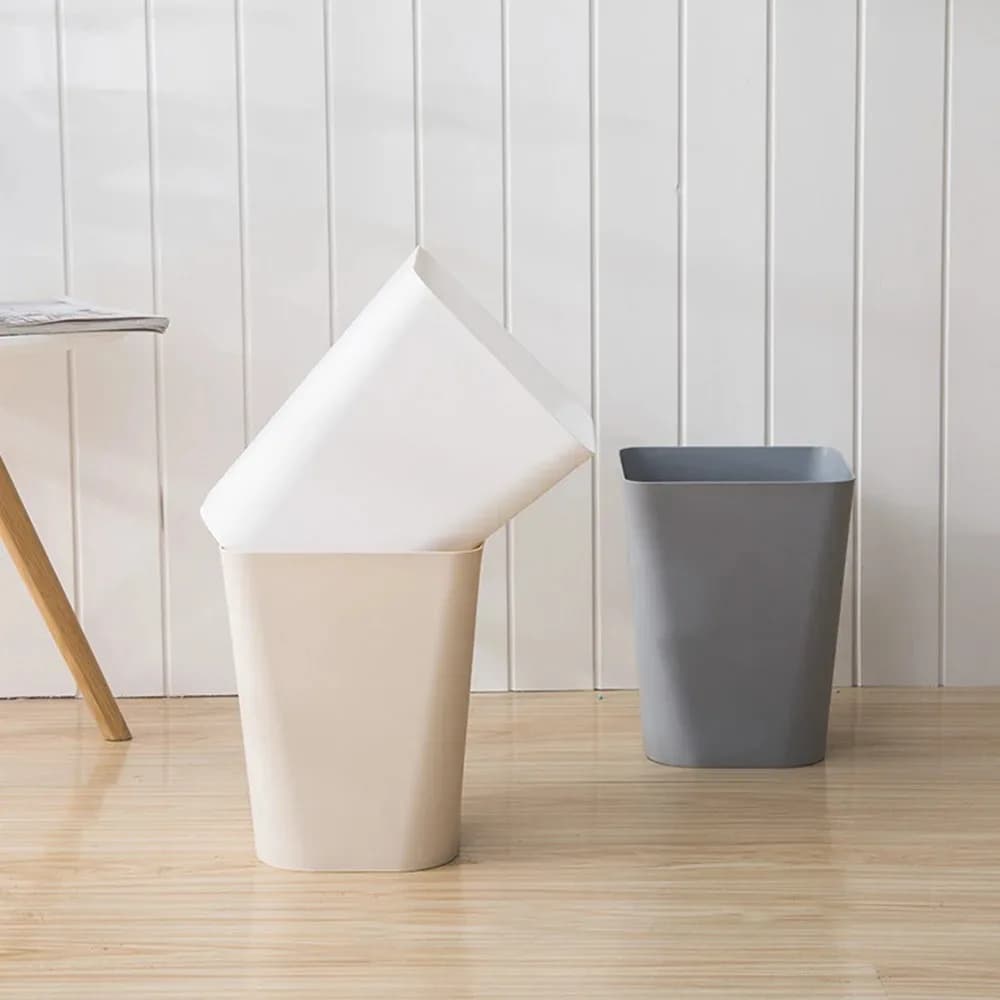 3.5 Gallon Trash Can, Square Trash Can For Bathroom, Waste Paper Basket For Office, Bedroom, Kitchen, Countertop, Sink H0101