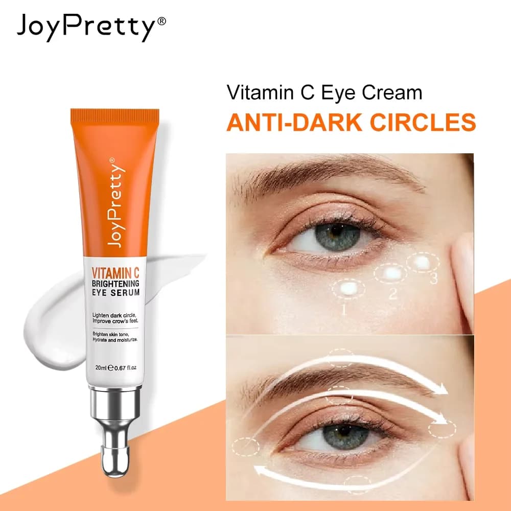 JoyPretty Eye Cream Vitamin C Anti Eyewear Eye Bag Hydrating Moisturizing Sprinkle Massage Earrings Dark circles Removal