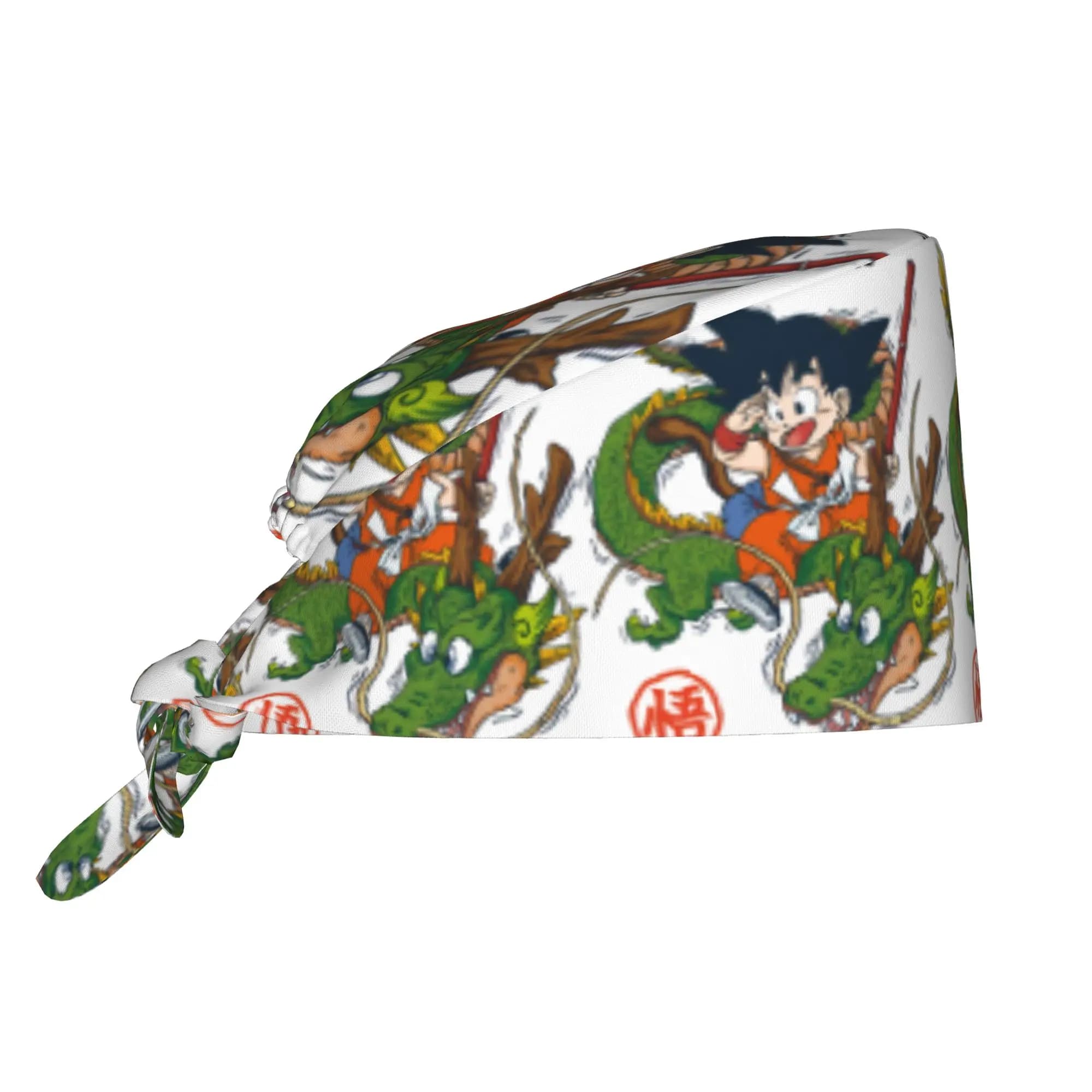 Cappello Chirurgico D-Dragon B-Ball Z Gokus, Berretto da Sala Operatoria per Donne, Cappello da Infermiera Anime Classico Manga, Cappello da Lavoro per Laboratorio