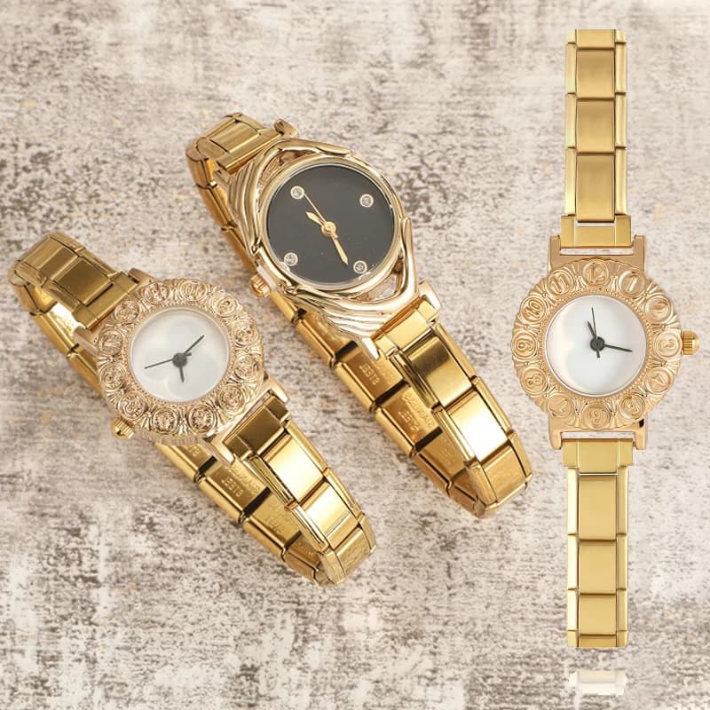 New 2026 Fashion 1PC Men Women's Stainless Steel Round Simple Watch Bracelet Bangle For Friend Wife Birthday Gift DIY Jewelry