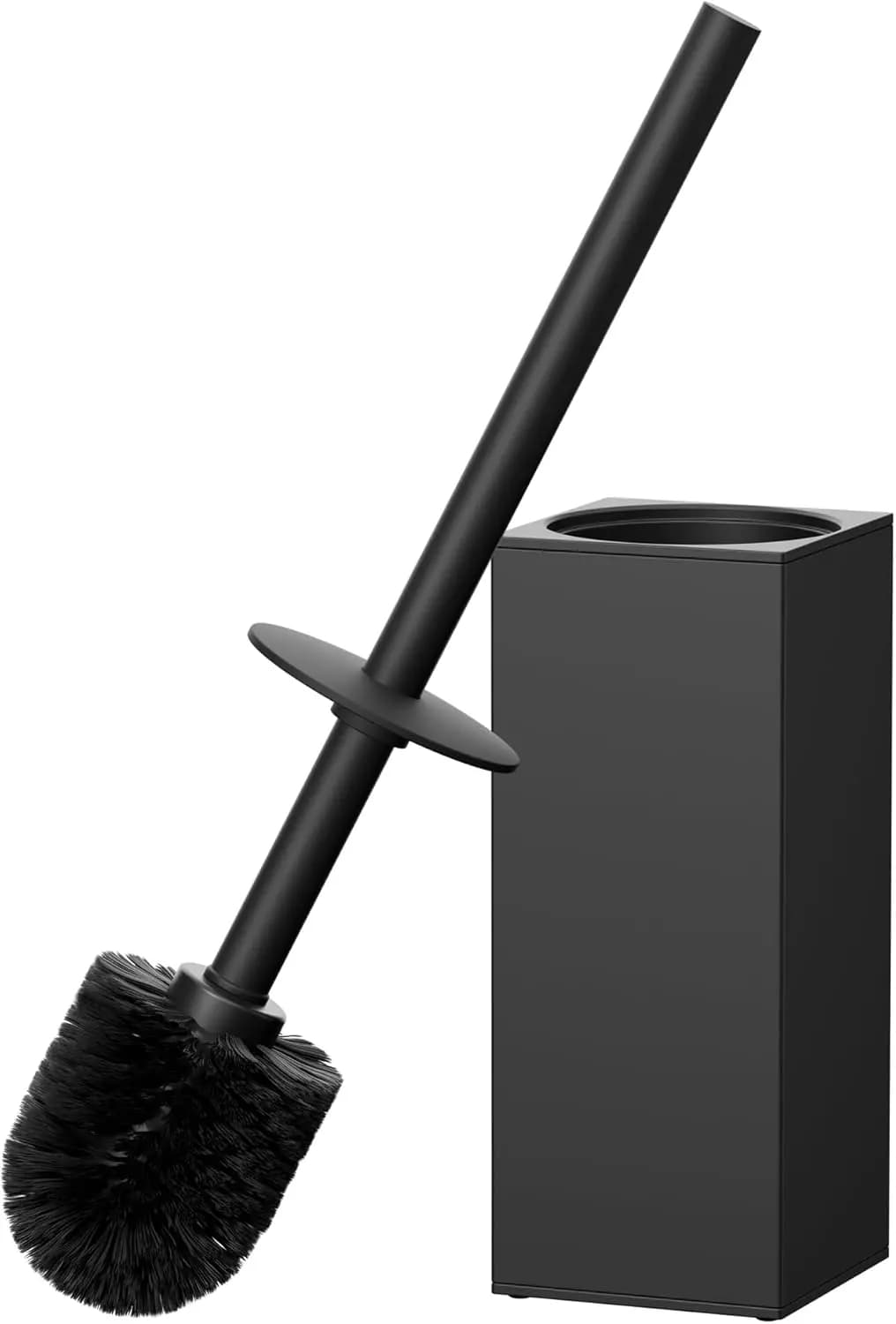 Set Spazzola per WC con Supporto, Base Quadrata in Acciaio Inox 304 Resistente e Manico Lungo per Pulizia Profonda del Bagno