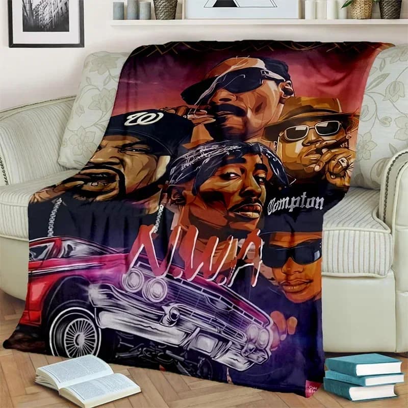 3D Legend Star Hip Hop Rapper Art Blanket,Soft Throw Blanket for Home Bedroom Bed Sofa Picnic Travel Office Cover Blanket 013
