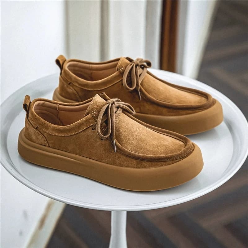 Scarpe casual da uomo in vera pelle scamosciata con lacci da uomo Scarpe da guida comode e leggere Scarpe oxford da esterno da uomo