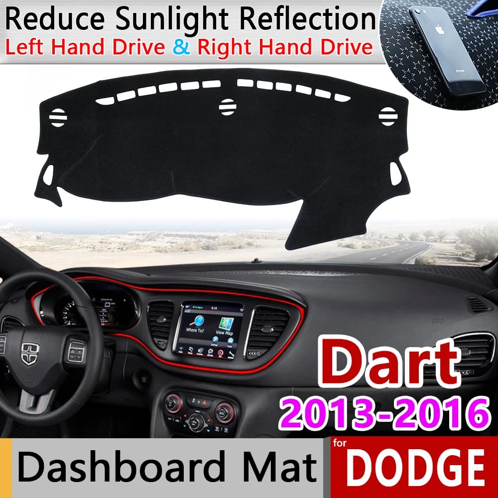 Per Dodge Dart Fiat viaggio 2013 2014 2015 2016 PF Tappetini anti scivolo Pad Cruscotto Parasole Dash Zerbino Proteggere Tappeto Accessori Auto